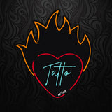 TATTOO CORAZÓN CON FUEGO