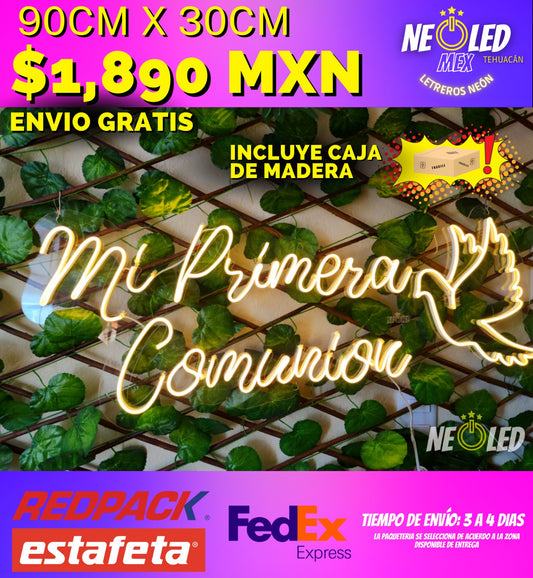 LETRERO NEÓN MI PRIMERA COMUNIÓN