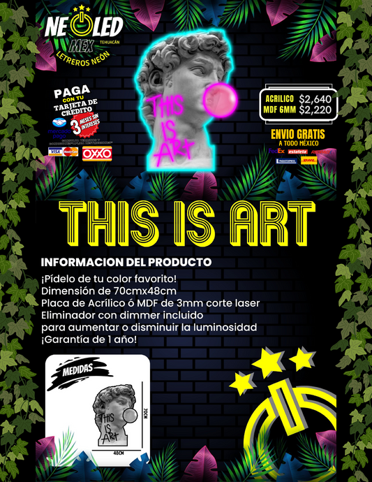 NEÓN THIS IS ART SUPER BRILLOSO
