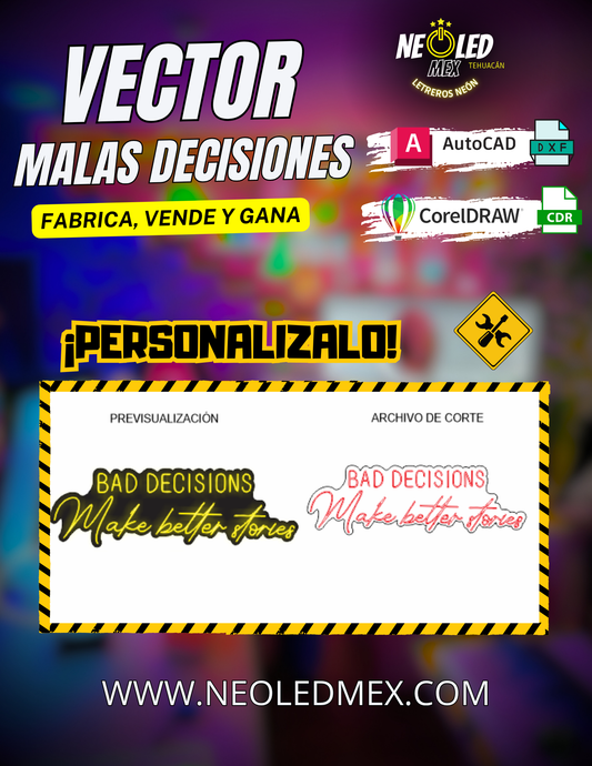 VECTOR MALAS DECISIONES