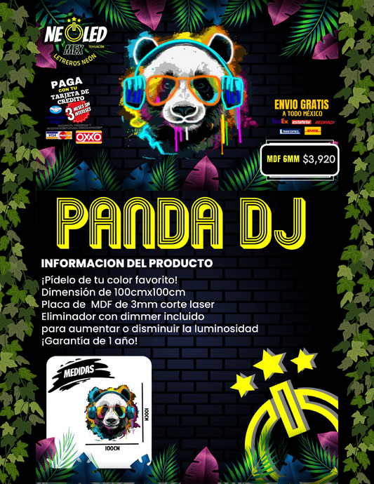 LETRERO PANDA DJ