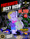 PORTA SHOT RICKY RICÓN ACRILICO LED PERSONALIZADO