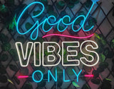 Letrero Neón Good Vibes Super Brillante