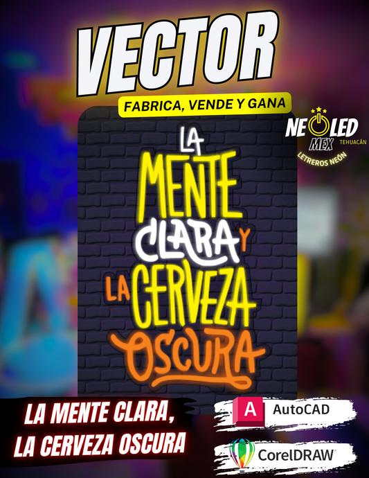 VECTOR LA MENTE CLARA Y LA CERVEZA OSCURA