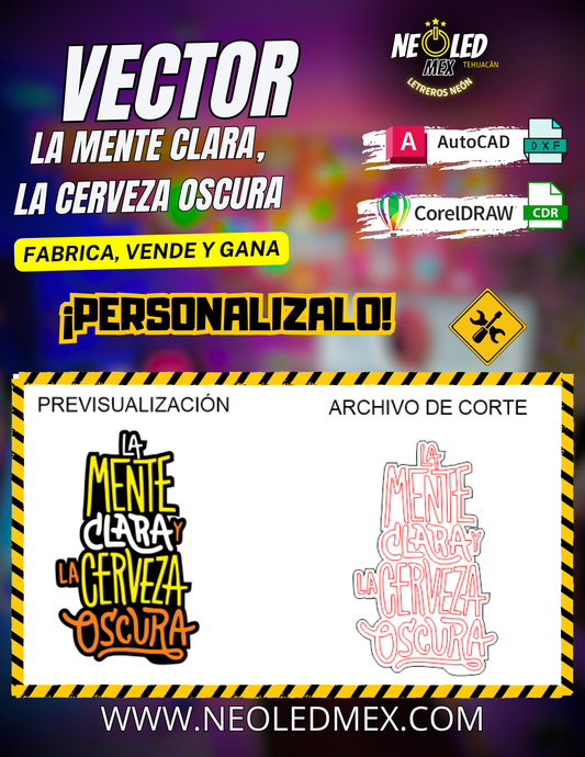 VECTOR LA MENTE CLARA Y LA CERVEZA OSCURA