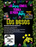 LETRERO NEÓN LOS BESOS COMO EL TEQUILA