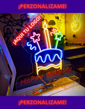 PORTASHOTS NEÓN HAPPY BIRTHDAY