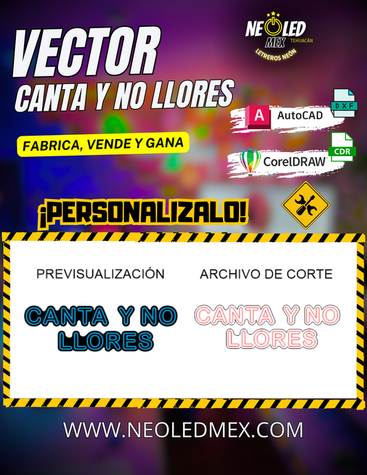 VECTOR CANTA Y NO LLORES