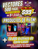 MEGA PACK 500 VECTORES LETREROS + 30,000 CORTE LASER.