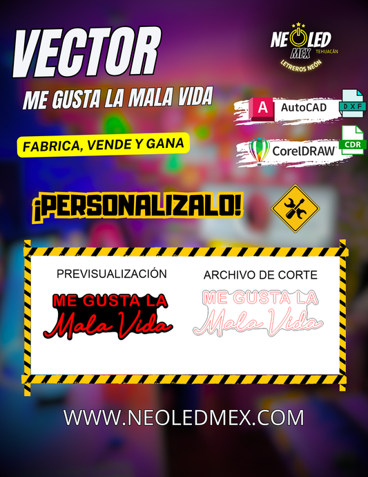 VECTOR ME GUSTA LA MALA VIDA