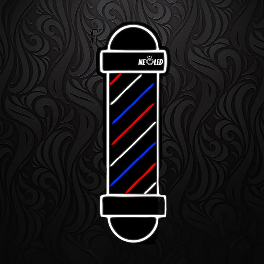 LETRERO NEÓN BARBER POLE