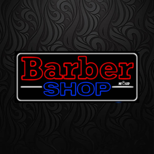 LETRERO NEÓN BARBER SHOP