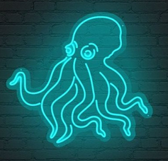 LETRERO NEÓN PULPO