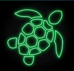 LETRERO NEÓN TORTUGA