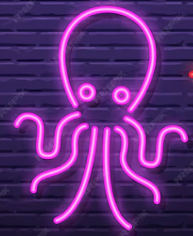 LETRERO NEÓN PULPO 2