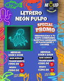 LETRERO NEÓN PULPO