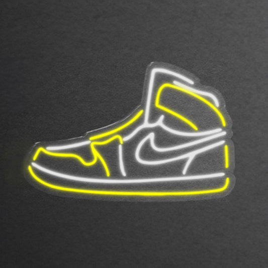 LETRERO NEÓN JORDAN 1 AMARILLLO