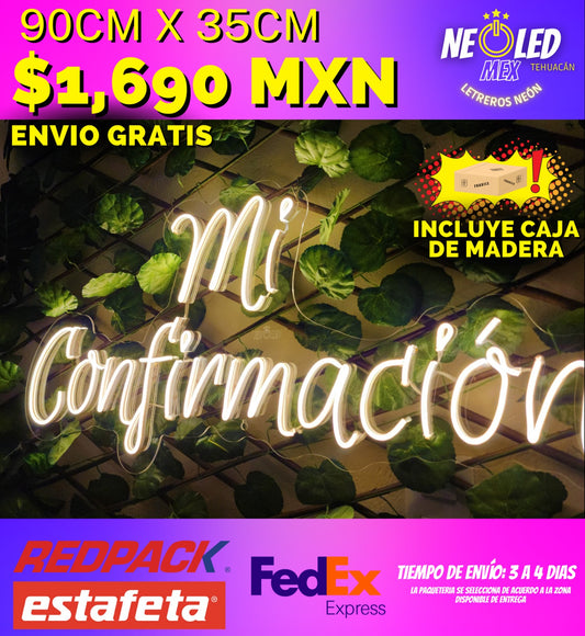 LETRERO NEÓN MI CONFIRMACIÓN