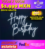 LETRERO NEÓN HAPPY BIRTHDAY