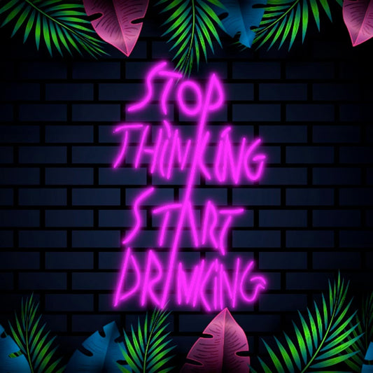 LETRERO NEÓN STOP THINKING